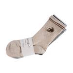 女子高筒休闲袜三双装（颜色随机）