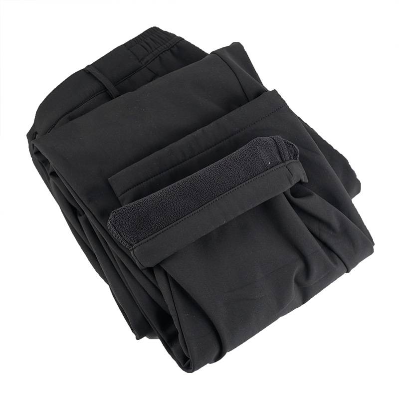 男式拉链绒里长裤