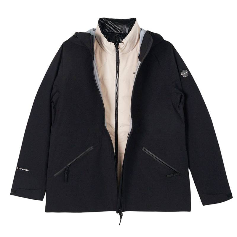 女子软弹硬壳四合一鹅绒冲锋衣F2406162