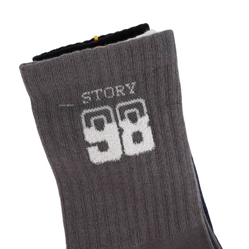 男子高筒袜三双装（颜色随机）