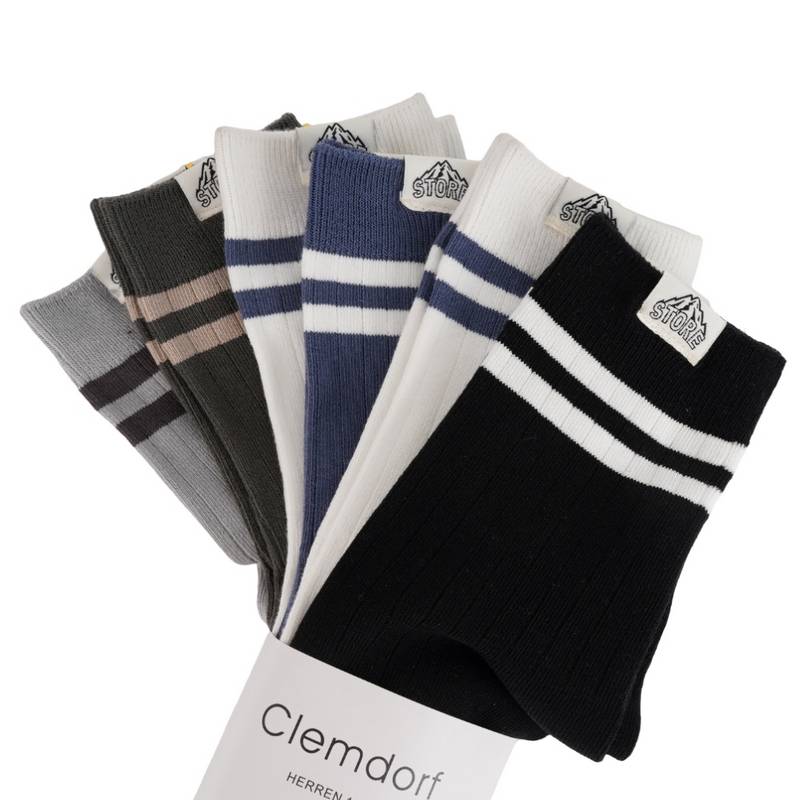 男子运动长袜三双装（颜色随机）