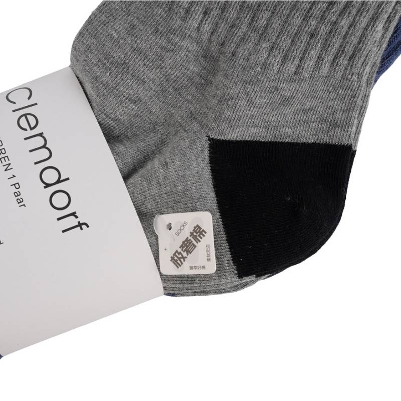 男子运动休闲中筒袜三双装（颜色随机）