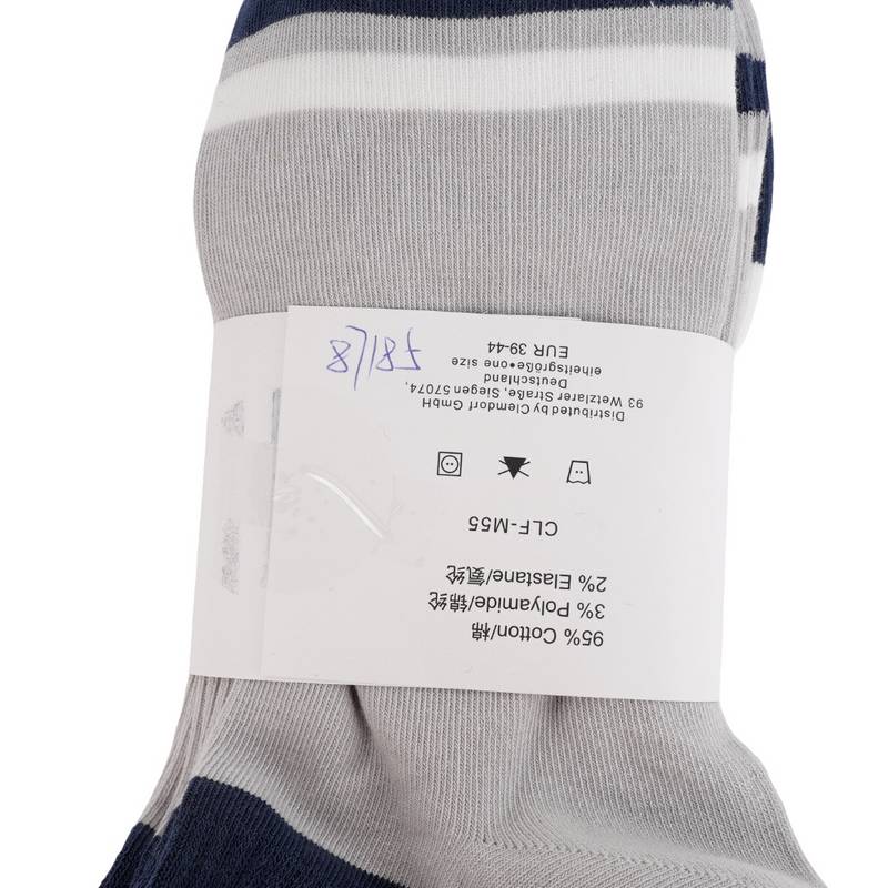 男女同款拼色中筒休闲袜三双装（颜色随机）