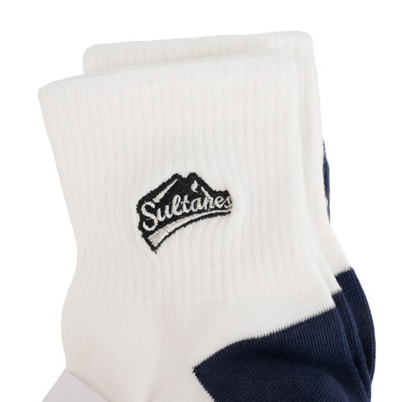 男女同款拼色中筒休闲袜三双装（颜色随机）