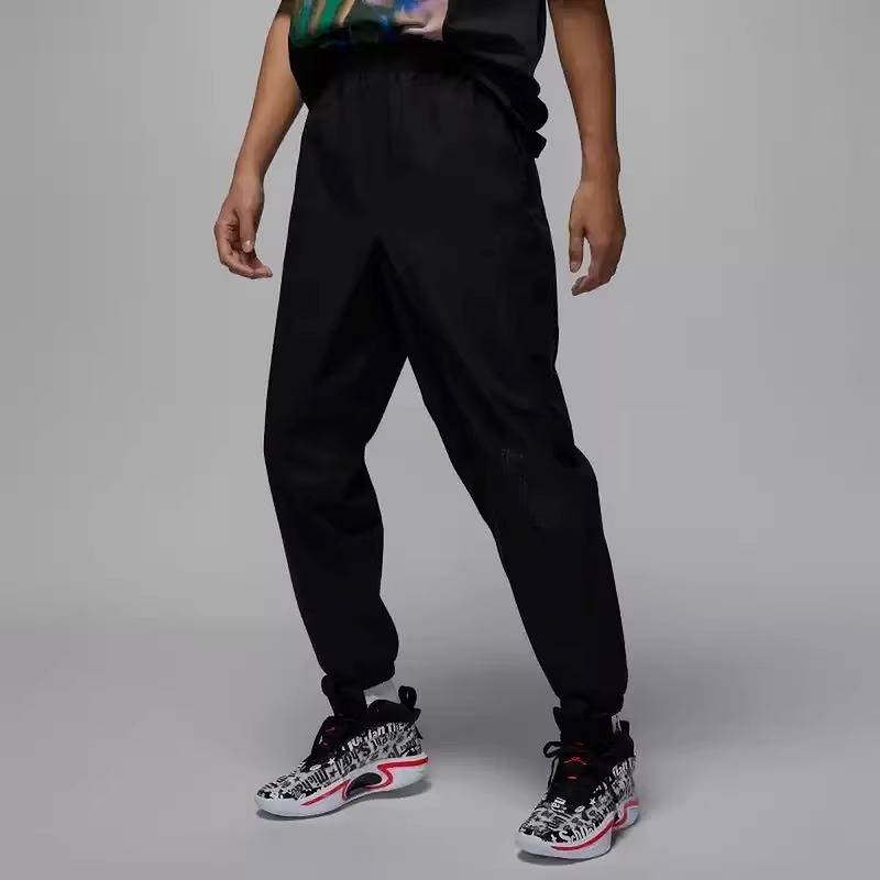 男裤梭织运动裤飞人logo收口束脚裤热身长裤HF9891-010