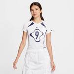 女子运动休闲复古蕾丝刺绣印花短袖T恤