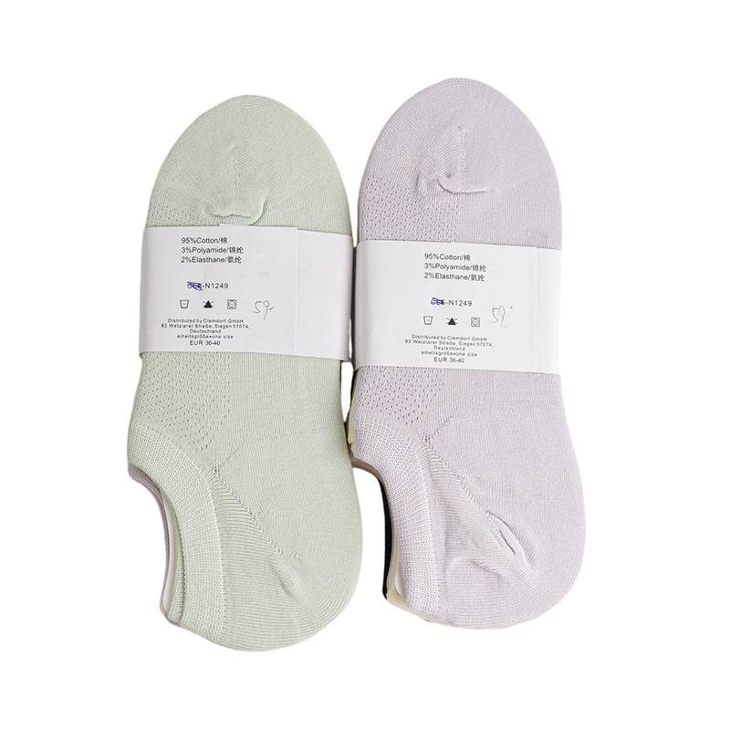 女子休闲运动船袜4双装（下单请备注颜色：白黄紫绿、白黄紫黑）