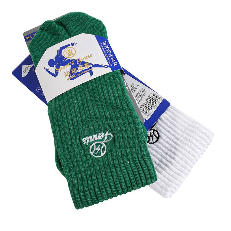 男子长筒网球运动袜1双装（下单请备注颜色：白色、黑色、藏青色、奶白色、绿色）