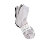 女子中筒纯色运动袜三双装（下单请备注颜色：白灰粉、黑灰粉）