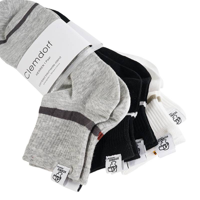 男女同款休闲运动袜3双装