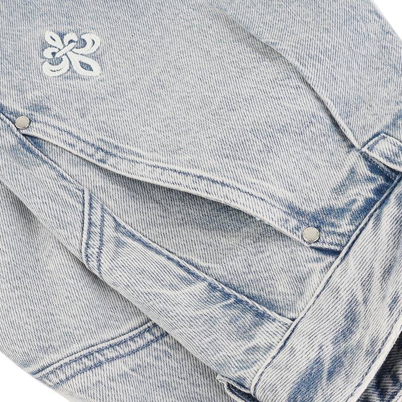 日常百搭宽松休闲女款牛仔长裤1911954-397