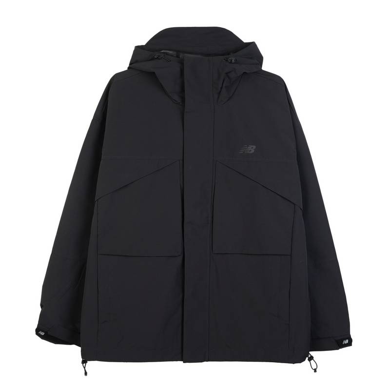 训练时尚户外休闲梭织连帽夹克外套 AMJ53304-BK