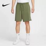 男橄榄绿休闲刺绣透气宽松运动五分裤