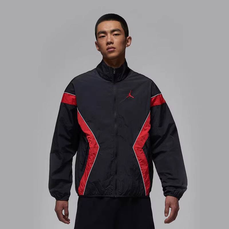 男子刺绣拼接透气立领运动茄克外套 IH2825-010