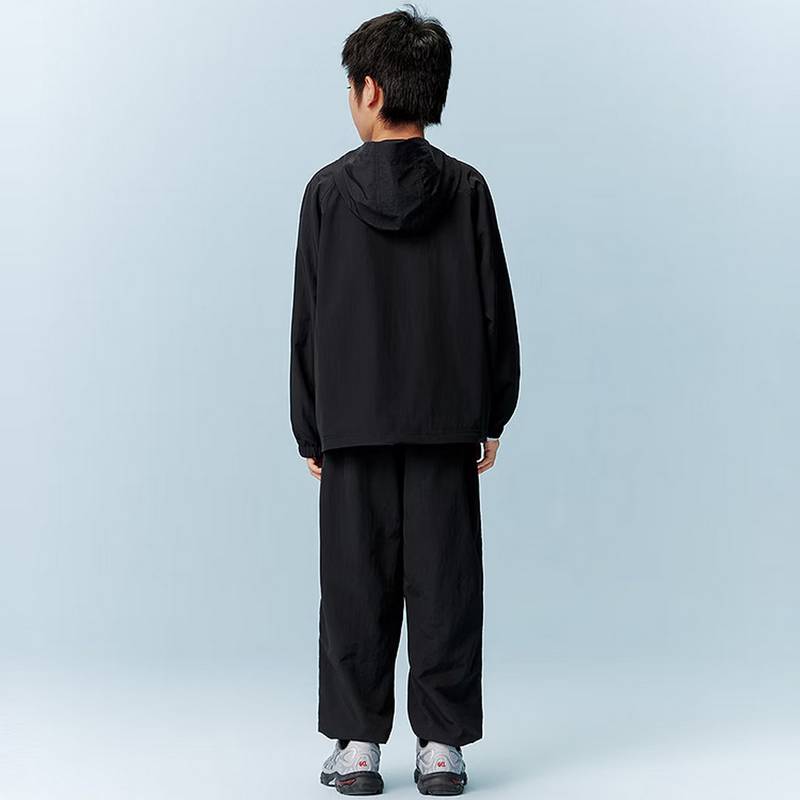 儿童薄款舒适户外连帽外套休闲裤子331261042318-9000