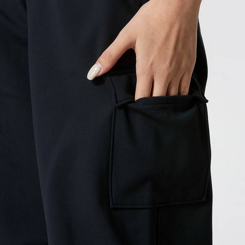 女子运动裤户外跑步锻炼休闲裤宽松加绒卫裤 6010111-001