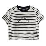 女子字母印花休闲圆领T恤短袖NEF22092-BK