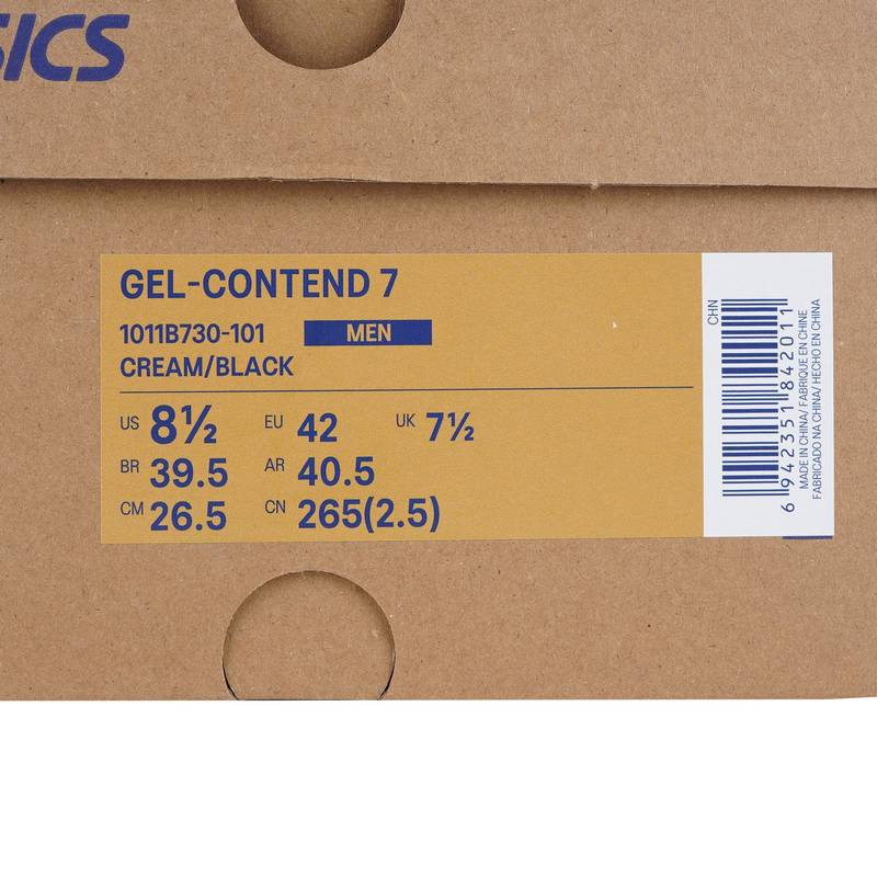 ASICS亚瑟士跑鞋男GEL-CONTEND 7新品缓震回弹运动鞋1011B730-101