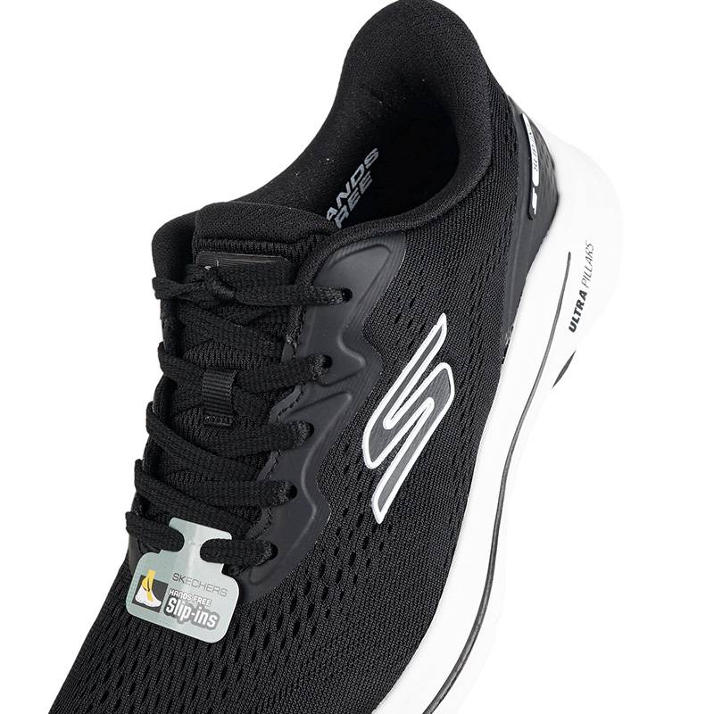 女子轻质舒适百搭绑带一脚蹬健步鞋125934-BKW