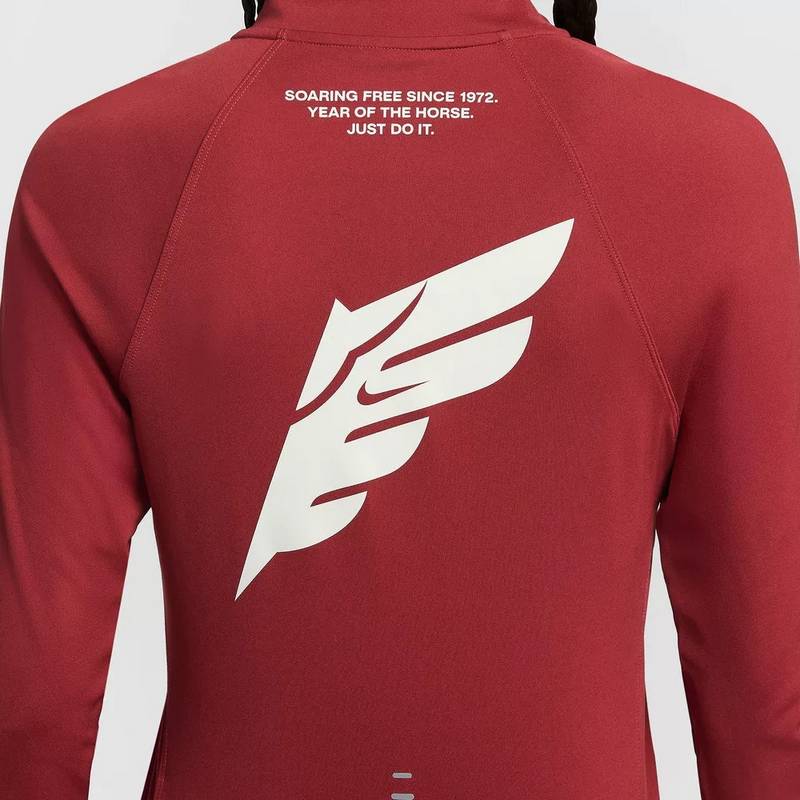 马年限定新年红速干半拉链跑步卫衣长袖IQ3831613