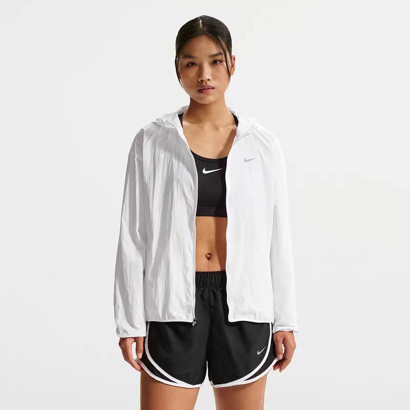 女子轻薄速干透气连帽梭织夹克 IH7974-100