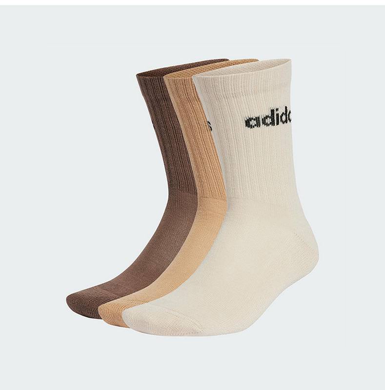 男女同款休闲字母中筒袜三双装IZ0106