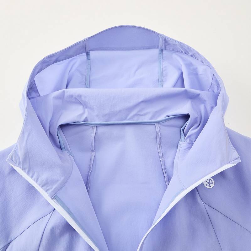 女子速干透气吸湿排汗弹力可收纳田径体测训练马拉松夜光连帽拉链跑步外套FRWM002-2