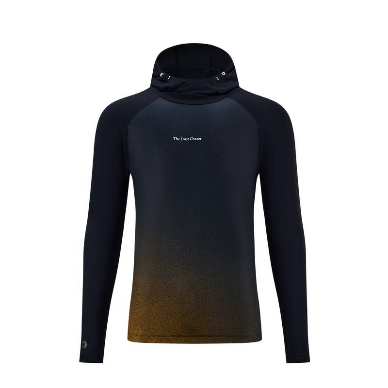 男子防晒UPF40+速干吸湿透气运动户外连帽长袖跑步外套FRTM003-1