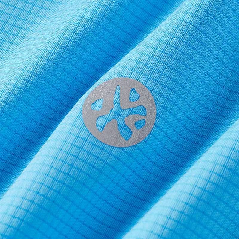 女子魔方网格透气通道速干反光印花LOGO运动健身长袖跑步T恤FRTJ010-21