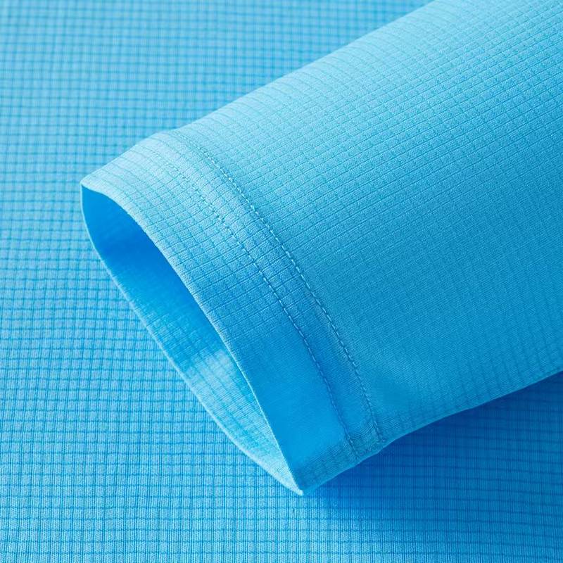 男子魔方网格透气通道速干反光印花LOGO运动健身长袖跑步T恤FRTJ009-20