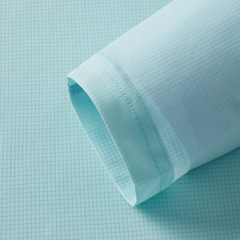 男子魔方网格透气通道速干反光印花LOGO运动健身长袖跑步T恤FRTJ009-19