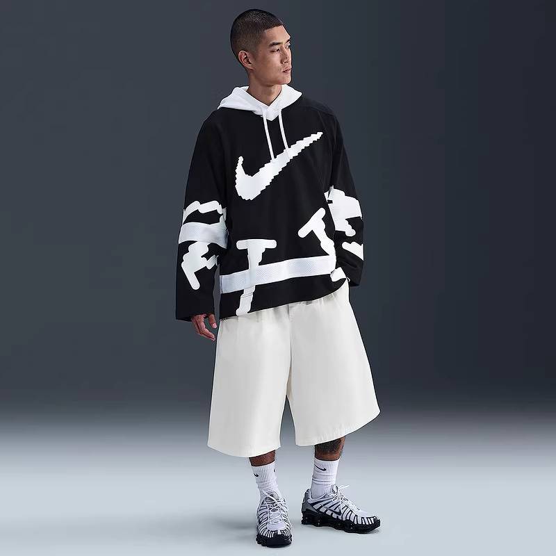 男子休闲印花宽松网眼透气套头衫HV1138010