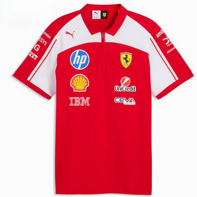 男女同款F1法拉利汉密尔顿POLO衫运动休闲限量短袖 713829-01