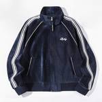 女子薄款宽松无帽开衫卫衣夹克AWDW160-3