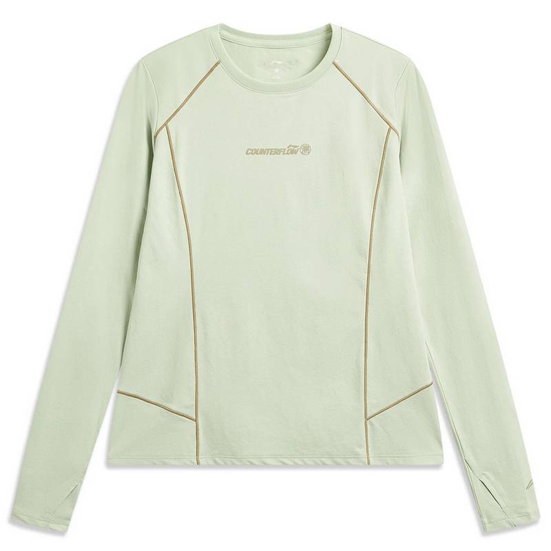 女子CF溯运动休闲凉爽宽松圆领长袖T恤ATLW052-7