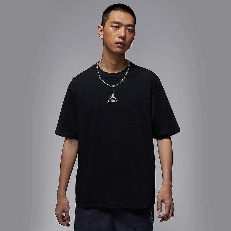 男子休闲透气后背印花短袖运动T恤IM3354-010