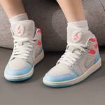 女子JORDAN 1冷蓝拼色缓震中帮休闲运动篮球鞋IM7420-133